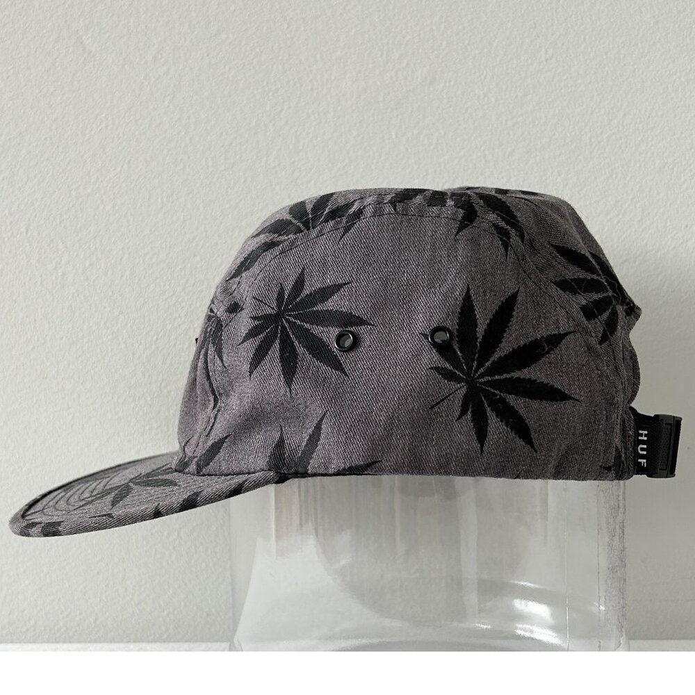 Rare HUF x Snoop Dogg Cap Gray Plant Adjustable Strapback Hat One Size USA EUC - Picture 4 of 11